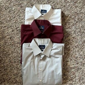 Stafford Men's Dress Shirt Set - White, Burgundy, Gray